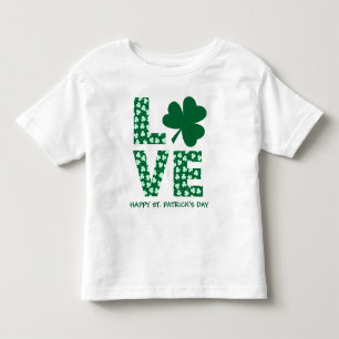 Lustiges Liebes-Kleeblatt-Kind St. Patrick's Day Kleinkind T-shirt