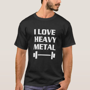 Lustiges Liebeschwermetall des Turnhallen-T - T-Shirt