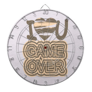 Lustiges Liebesspiel Game Over Dartscheibe
