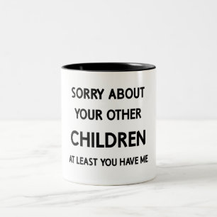 Lustiges Lieblingskind Entschuldigung an die ander Zweifarbige Tasse