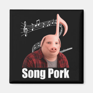 Lustiges Lied Schwein Musik Note Schwein Mann Meme Magnet
