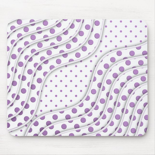 Lustiges lila Punkte-Design Mousepad (Vorne)