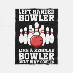 Lustiges Linkshänder-Bowling-Design für Männer Fra Fleecedecke