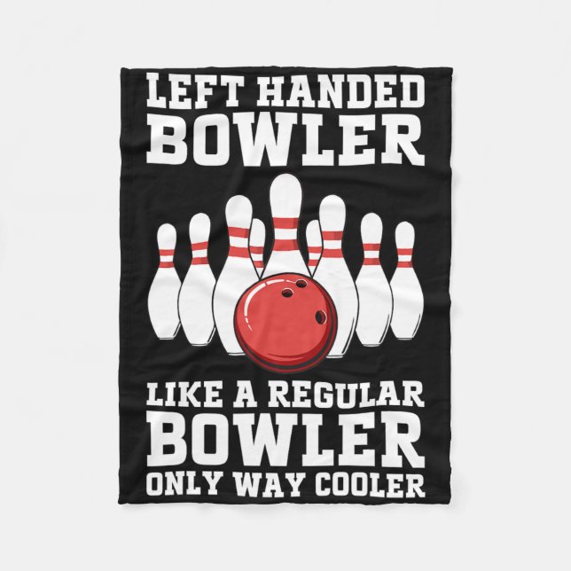Lustiges Linkshänder-Bowling-Design für Männer Fra Fleecedecke (Vorderseite)