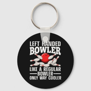 Lustiges Linkshänder-Bowling-Design für Männer Fra Schlüsselanhänger