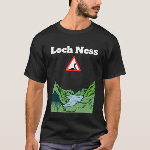 Lustiges Loch Ness Andenken Monster Nessie Warnung T-Shirt