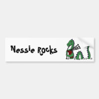 Lustiges Loch- Nessmonster, das Dudelsäcke spielt