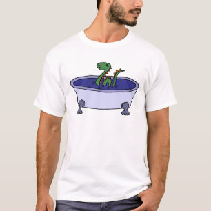 Lustiges Loch- Nessmonster in der Badewanne T-Shirt