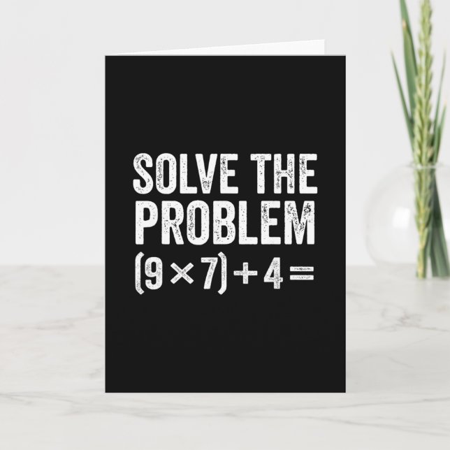 Lustiges Löse das Problem 67 Meme Six Seven  Karte (Vorderseite)