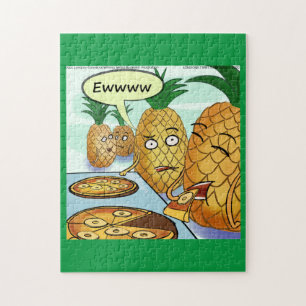 Lustiges LTCartoons Ananas-Pizza-Comic-Puzzle  Puzzle