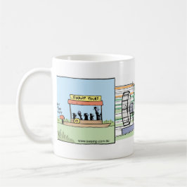 Lustiges Luft-Bootfahrt Croc Comic Tasse