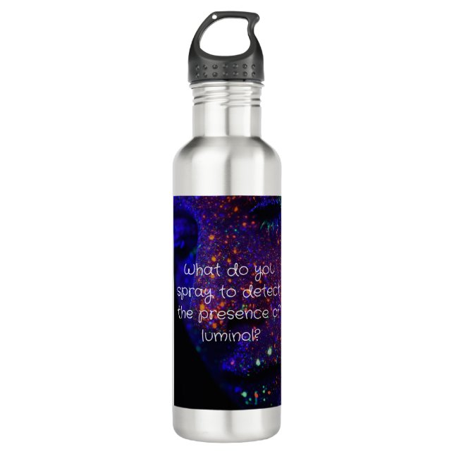 Lustiges Luminol Edelstahlflasche (Vorderseite)