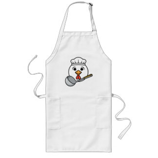 Lustiges Lunch-Lady-Shirt, Chicken-Head-Cafeteria- Lange Schürze