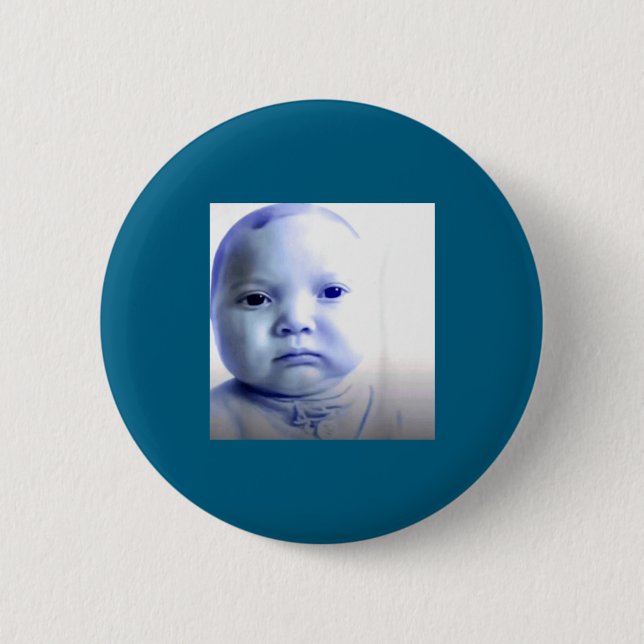 Lustiges Lustiges Ai Baby Meme Grafik Button (Vorderseite)