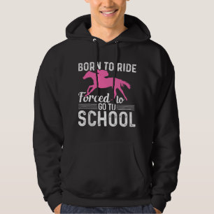 Lustiges Mädchen auf dem Pferd Reitendes Mädchen Hoodie