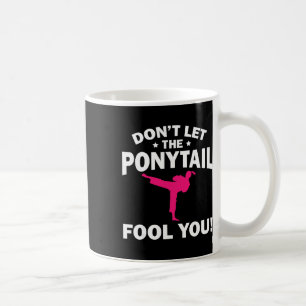 Lustiges Mädchen Karate Design Kinder Frauen Kickb Kaffeetasse