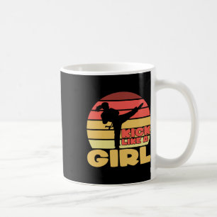 Lustiges Mädchen Kickboxen Mädchen Karate Mädchen  Kaffeetasse