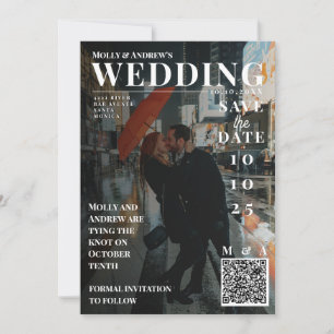 Lustiges Magazin Cover Dunkles Foto Hochzeit Termi Einladung