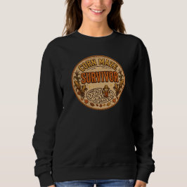Lustiges Maislabyrinth-Überlebender Vintage Herbst Sweatshirt