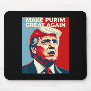 Lustiges Make Purim Great Again Purim Kostüm Trump Mousepad