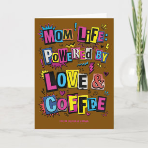 Lustiges Mama-Leben Kaffee Retro Muttertag Karte