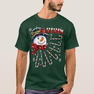 Lustiges Mamaw-Weihnachten Schneemann mit Zuckerst T-Shirt