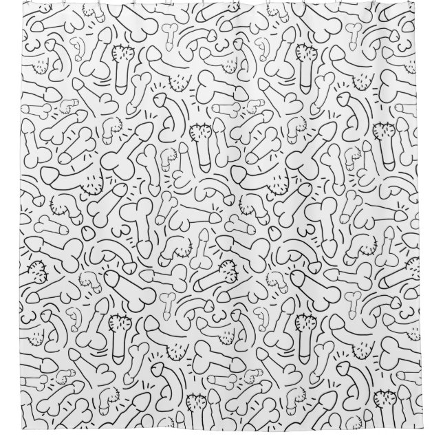 lustiges Männergeschenk Duschvorhang (Vorderseite)