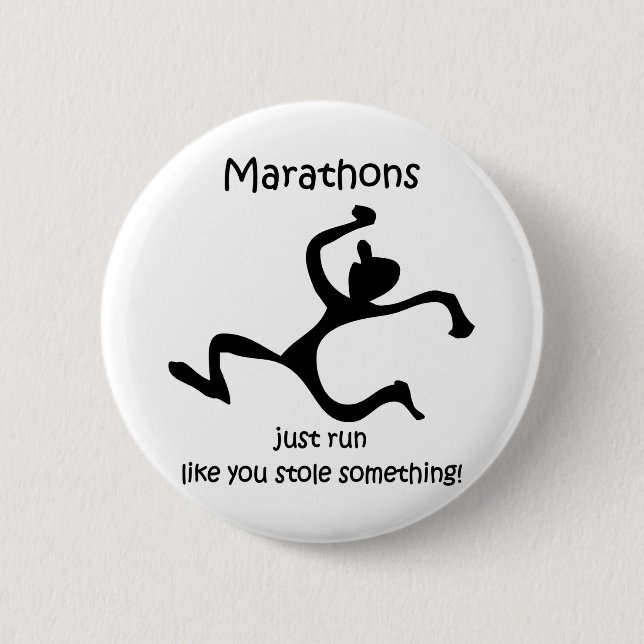 Lustiges Marathon Button (Vorderseite)