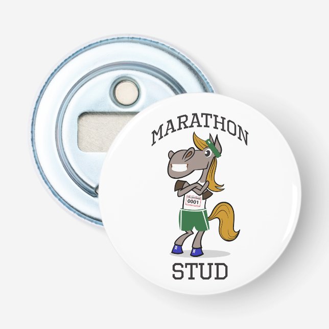 Lustiges-Marathon-Stud-Dessain Flaschenöffner (Vorderseite)