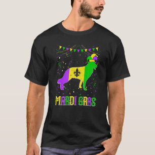 Lustiges Mardi Gras Deutscher Schäferhund Vater Mu T-Shirt