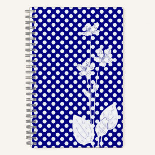 Lustiges Marineblau- und Weißes-Tupfen-Notizbuch Notizbuch