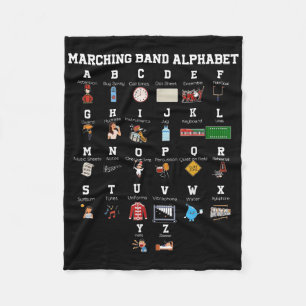 Lustiges Marschband Alphabet Bandcamp Student Cam Fleecedecke