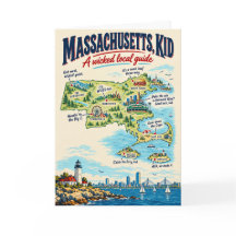 Lustiges Massachusetts-Kartenposter | Wicked Local