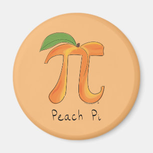 Lustiges Mathe-Pfirsich-Pi-Symbol Magnet