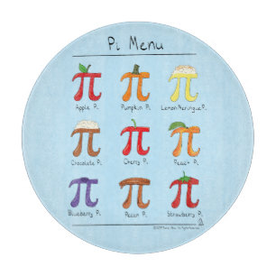 Lustiges Mathe-Pi-Day-Menü Schneidebrett