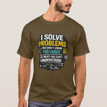 Lustiges Mathematik-Lehrer T-Shirt Ich löse Proble