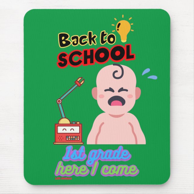 lustiges Mauspad "BACK TO SCHOOL" (Vorne)