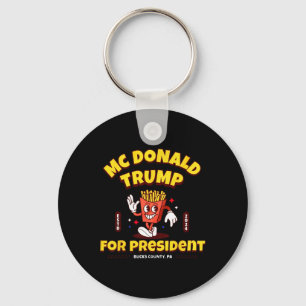 Lustiges Mcdonald Trump Für Präsident 2024 Französ Schlüsselanhänger