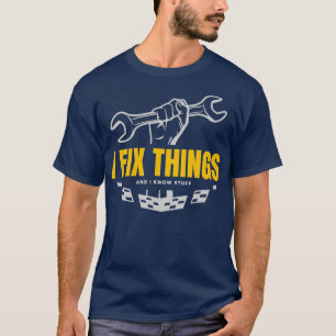 Lustiges Mechaniker T-Shirt Ich repariere Dinge u