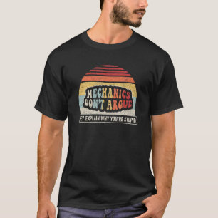 Lustiges Mechanikergeschenk Retro-Mechaniker Strei T-Shirt
