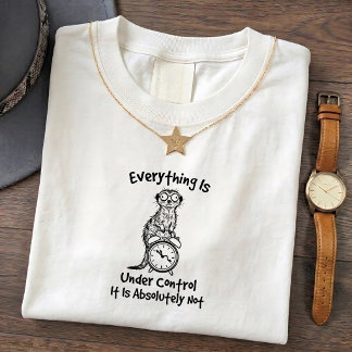 Lustiges Meerkatzen-Zitat Grafik-T-Shirt T-Shirt
