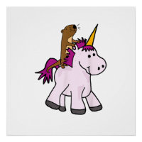 Lustiges Meerotter-Reitet-Einhorn-T-Shirt T-Shirt