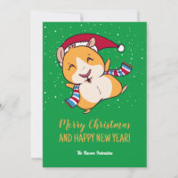 Lustiges Meerschweinchen Winterurlaub Frohe Weihna