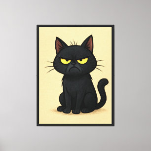 Lustiges Meh-Katze-Geschenk für Katzenliebhaber Leinwanddruck