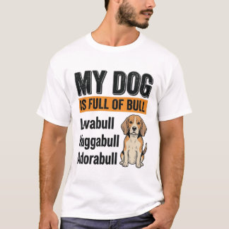 Lustiges Mein Hund steckt voller Stier Beagle Vint T-Shirt