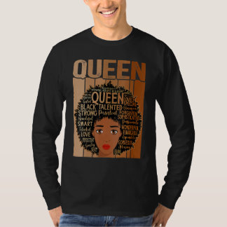 Lustiges Melanin Vintage Afro Königin Schwarze Ges T-Shirt