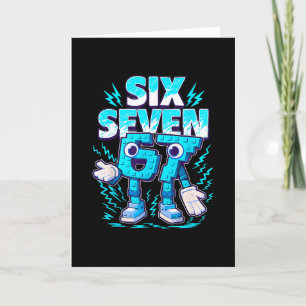 Lustiges Meme 67 Sechs Sieben 6 7 Italienischer Br Karte