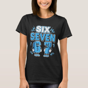 Lustiges Meme 67 Sechs Sieben 6 7 Italienischer Br T-Shirt