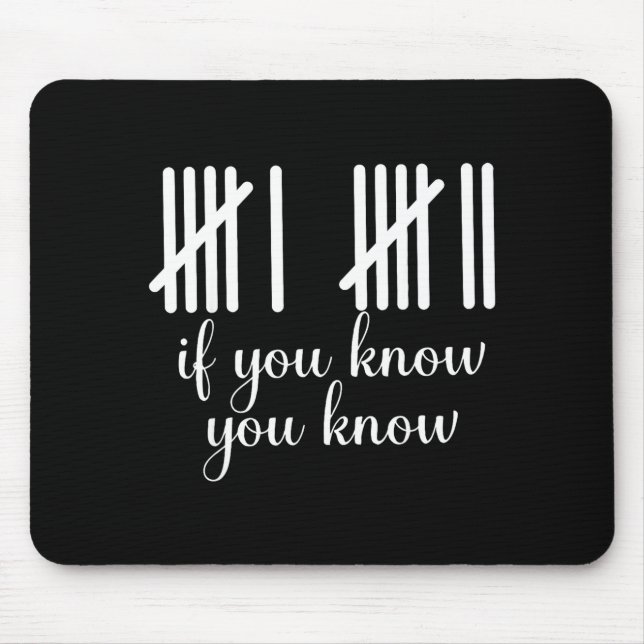 Lustiges Meme 67 Sechs Sieben Wenn du weißt, weißt Mousepad (Vorne)