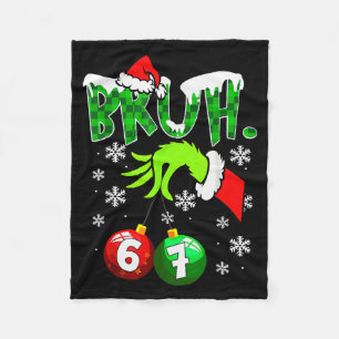 Lustiges Meme Bruh 6-7 Passende Familie Weihnachte Fleecedecke